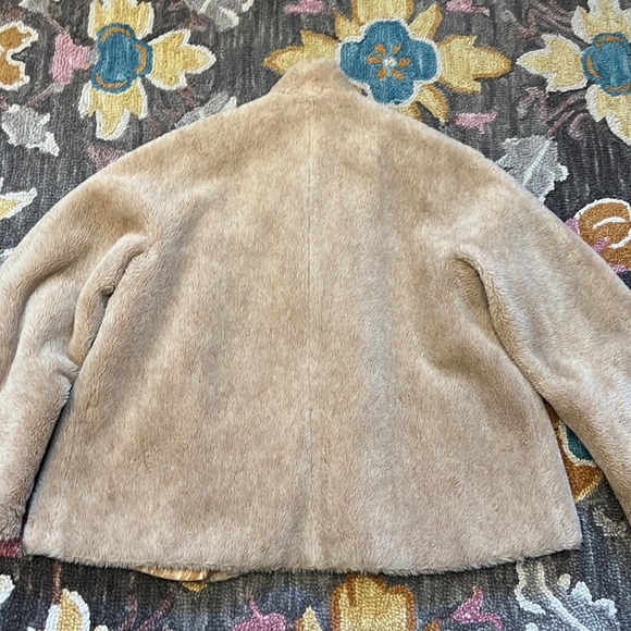 Retro Sherpa Teddy Shawl Collar Coat - Picture 4 of 9